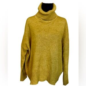 William Rast Mustard Cowl Neck Sweater